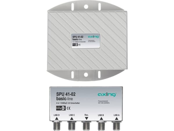 Axing SPU 41-02, Kabel-combiner, 950 - 2200 MHz, Grå, Silver, 1 styck, 110 mm, 120 mm