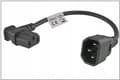 Miniatyrbilde 3 av 3: MicroConnect - Strømadapter - power IEC 60320 C13 rett til IEC 60320 C14 vinklet - AC 250 V - 10 A - 30 cm - svart