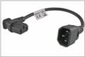 Miniatyrbilde 2 av 3: MicroConnect - Strømadapter - power IEC 60320 C13 rett til IEC 60320 C14 vinklet - AC 250 V - 10 A - 30 cm - svart