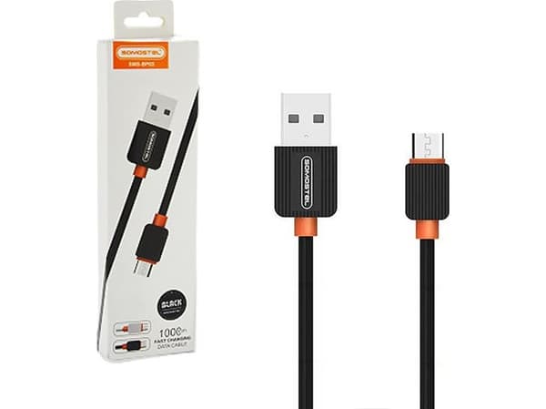 Somostel USB-A - microUSB-kabel 1 m Svart (26579)