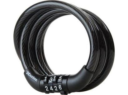 Master Lock No. 8143 - Kabellås - kombinasjoner - multippel tallskive - svart