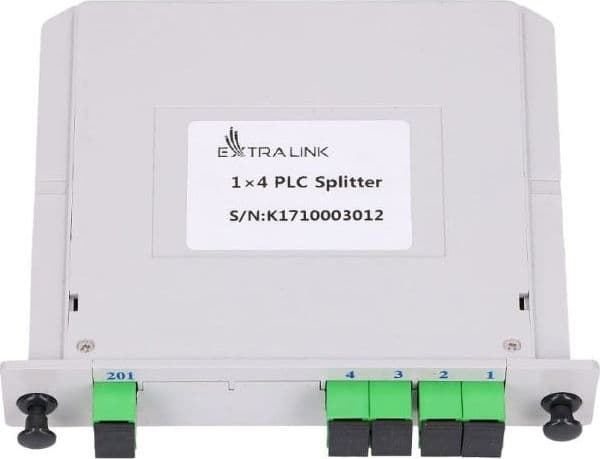 Extralink 1:4 PLC SPLITTER SC/APC SLOT TYPE, Kabelspillter, Grå, ABS, Hunkjønn
