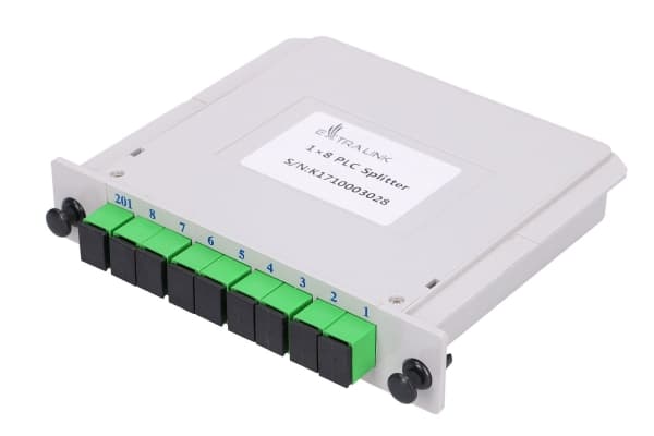 Extralink 1:8 PLC SPLITTER SC/APC SLOT TYPE, Kabelspillter, Grå, ABS, Hunkjønn, 100 g, Polybag