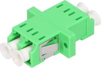 Extralink ADAPTER LC/APC SM DUPLEX - Adapter, LC/APC, Obelagd, Grön, Enkelläge, Plast, Keramiska