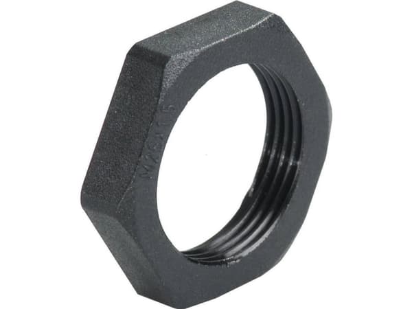 Mutter M16x1.5, polyamid, svart