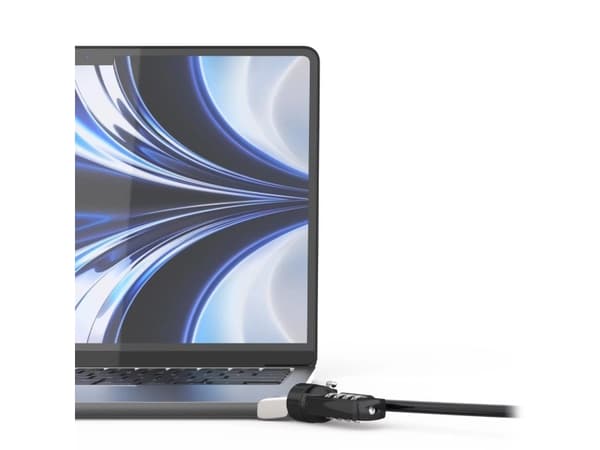 Compulocks Ledge Lock Adapter for MacBook Air 13" M2-M4 with Combination Lock Silver - Låsadapter for sikkerhetskabel - med kombinasjonskabellås - fo