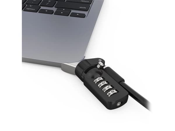 Compulocks Ledge Lock Adapter for MacBook Air 13" M2-M4 with Combination Lock Silver - Låsadapter for sikkerhetskabel - med kombinasjonskabellås - fo