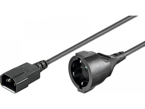 Manhattan strømkabel Manhattan kabel strømadapter IEC320 C14 til Schuko F-kontakt 1,5 m