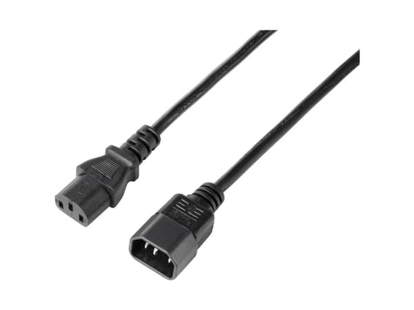 Sygonix SY-5243894 IEC kabelforlenger svart 5,00 m (SY-5243894)