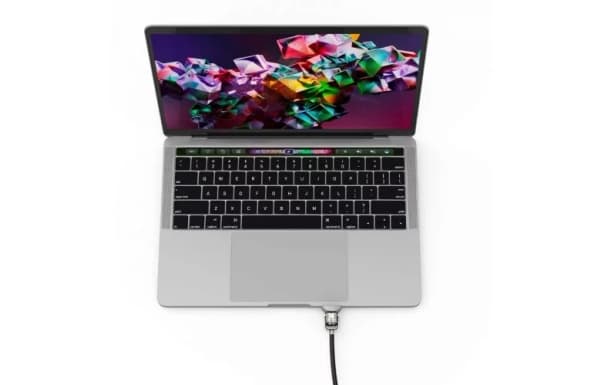 Compulocks Ledge Lock Adapter for MacBook Air 13" M2-M4 with Keyed Lock Silver - Sikkerhetssporlåsadapter - med nøkkellås - for Apple MacBook Air M2