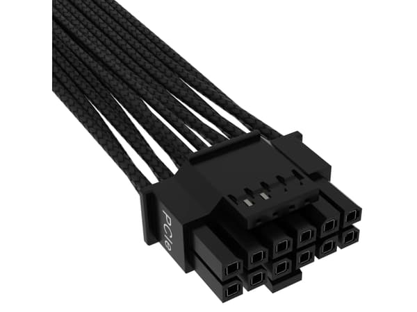 Corsair CP-8920331, PCI-E (12+4-pin), 12VHPWR, Suora, Suora, Musta, 1 kpl