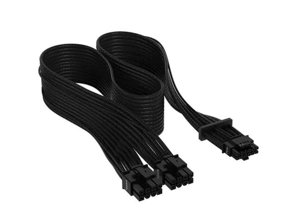 Corsair CP-8920331, PCI-E (12+4-pin), 12VHPWR, Suora, Suora, Musta, 1 kpl