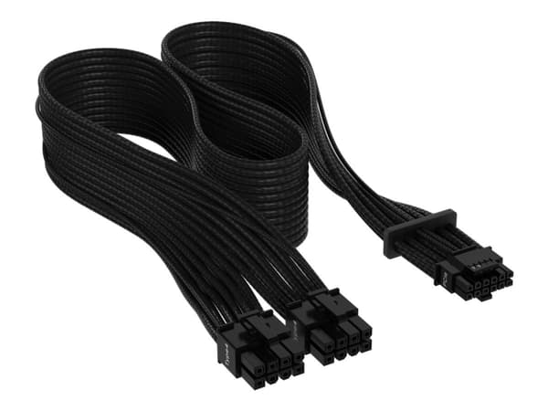 Corsair CP-8920331, PCI-E (12+4-pin), 12VHPWR, Suora, Suora, Musta, 1 kpl