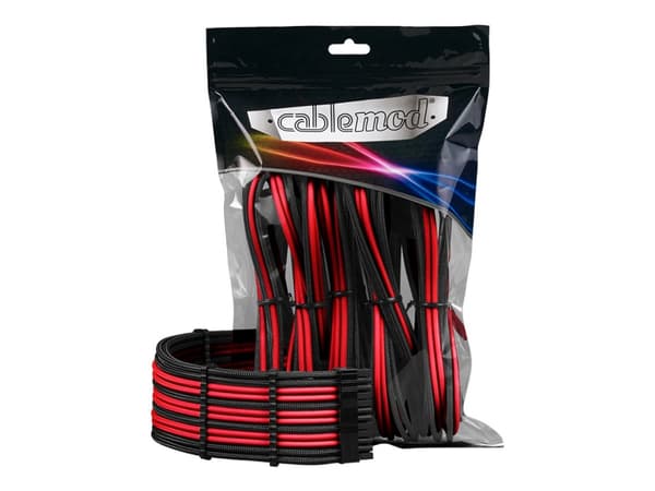 CableMod PRO ModMesh - Förlängningssladdsats - svart / röd