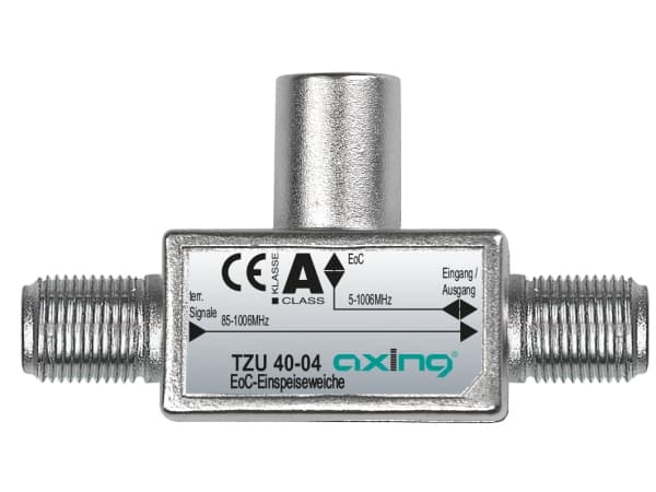 Axing TZU 40-04, Kaapelinjakaja, 2 - 1006 Mhz, Metallinen, 15 dB, F, 55 mm, F, 55 mm