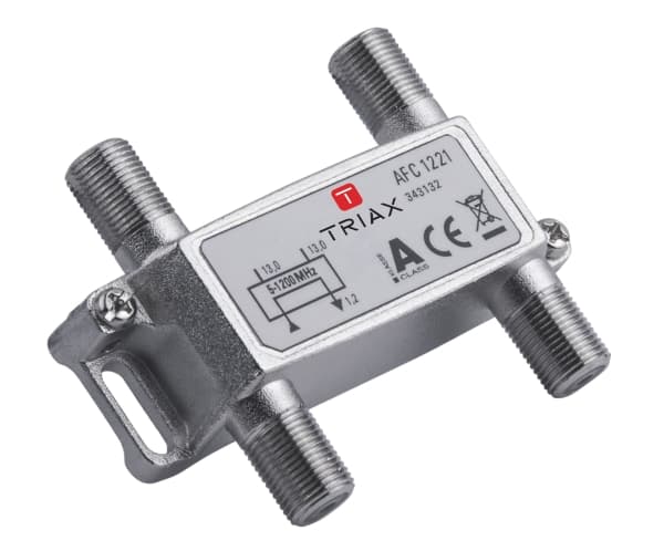 Triax AFC 1221, 75 O, 5 - 1218 MHz, Sølv, A, 1,4 dB, 1 stykker