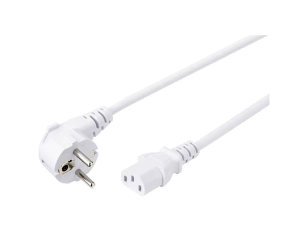 Sygonix SY-5043438 tilkoblingskabel for kaldt apparat hvit 5,00 m (SY-5043438)