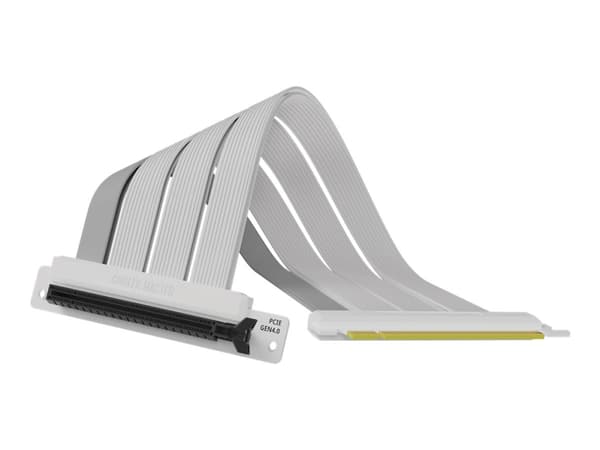 Cooler Master - PCI Express x16-kabel - PCI Express (hona) vinklad till PCI Express (hane) - 30 V - 5 A - 30 cm - vit
