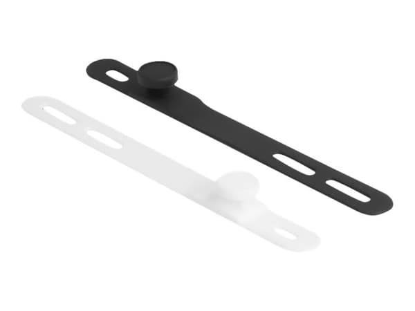Delock - Kabelfestebånd - flexible reusable - 11.8 cm - svart, hvit (en pakke 10)