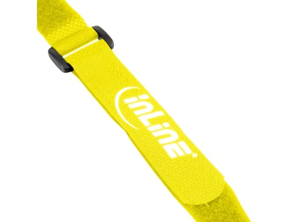 InLine 59945W, Avrivbart buntebånd, Gult, 300 mm, 20 mm, 10 stykker