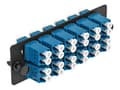 Miniatyrbilde 1 av 5: Delock - Fiberoptisk adapterplate - LC/UPC Duplex SM X 12 - svart, blå