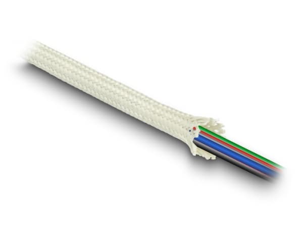 Delock - Flettet erme - 2 m - hvit