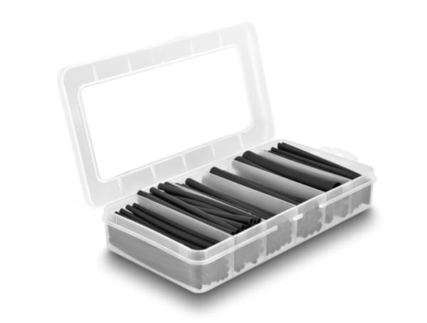 Delock - Varmekrymperør - dual wall with inside adhesive, shrinkage ratio 3:1 - 9.5 cm - svart (en pakke 122)
