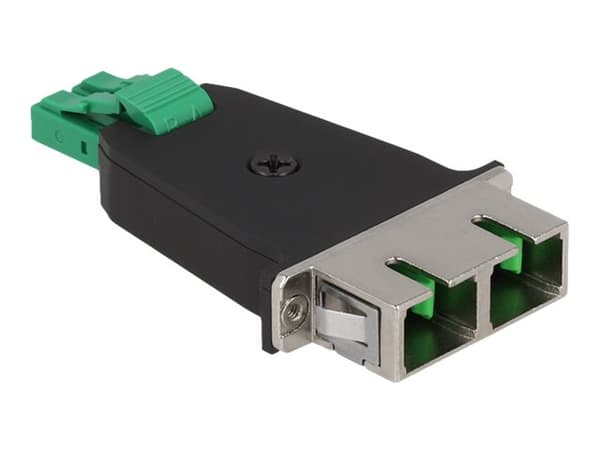 Delock - Nettverkkopler - LC (hann) til SC (hunn) - fiberoptisk - dupleks - green & black