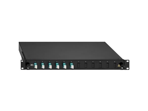 LWL-splejseboks Rutenbeck 6 x LC-D OM3 aqua 6 porte 1 U