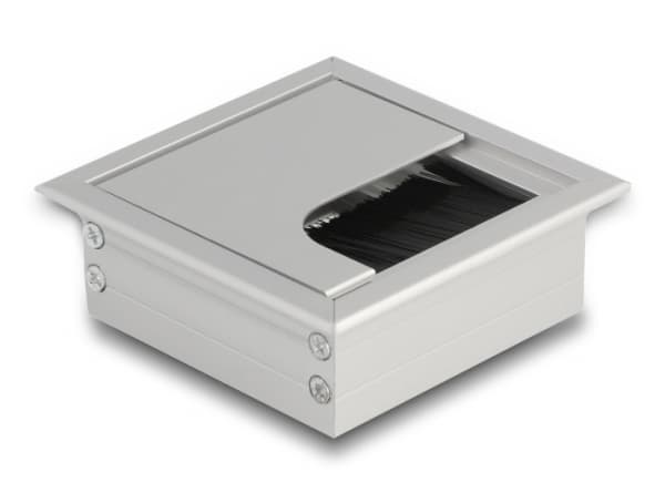 DeLOCK 66860, Cable grommet, Vastaanotto, Alumiini, Hopea
