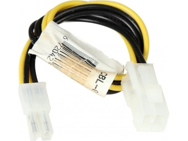 Supermicro 12V Power Connector Extension Cable, 4-pin to 4-pin, 20cm, Pb-free, 0,2 m, 12 V