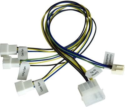 Akasa PWM splitter smart fan cable - Strömdelare för fläkt - 4-stifts intern ström (12V) (hane) till 4-stifts PWM (hane) - 30 cm