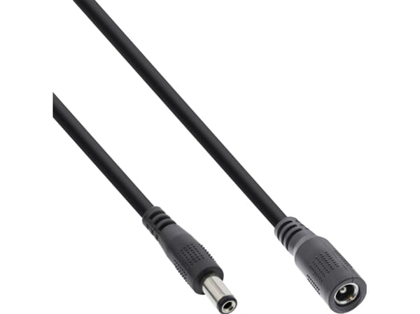InLine 26901G, 1 m, 5.5 x 2.5 mm, 5.5 x 2.5 mm, 12 V, 11.6 A