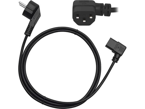 Prolech strømkabel Schuko strømkabel (type F, CEE 7/7) - IEC C13 vinklet 1,5m svart SN-311 - 9703#