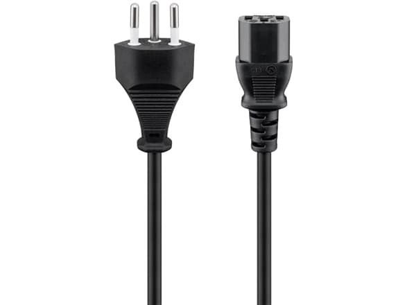 goobay NK 122 S-200 - Strømkabel - IEC 60906-1 (P) til power IEC 60320 C13 - 2 m - svart