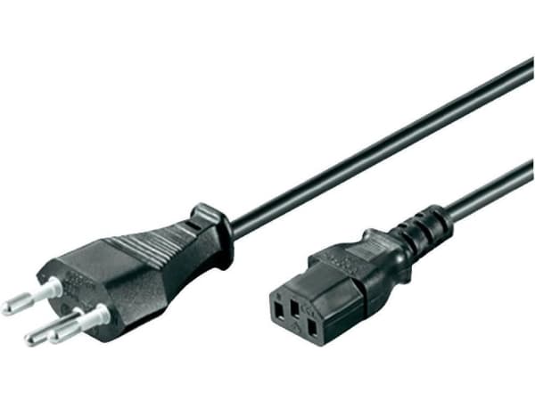 goobay NK 122 S-200 - Strømkabel - IEC 60906-1 (P) til power IEC 60320 C13 - 2 m - svart