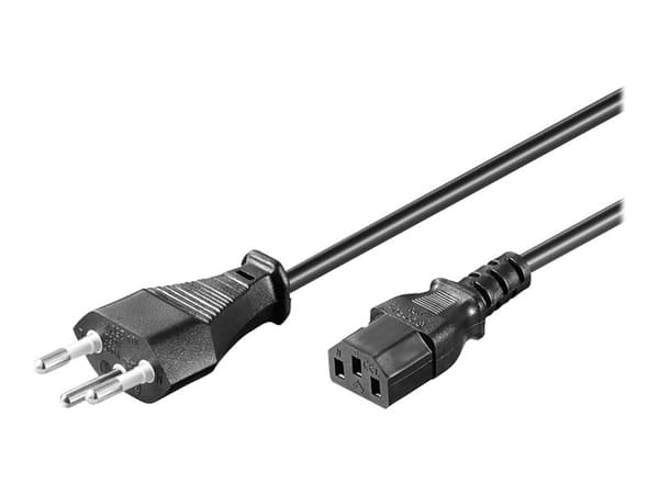 goobay NK 122 S-200 - Strømkabel - IEC 60906-1 (P) til power IEC 60320 C13 - 2 m - svart