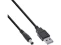 Miniatyrbilde 4 av 4: InLine USB DC strømadapterkabel A hann til 5,5x2,50 mm fatkontakt svart (26806J)