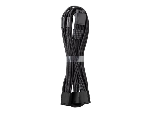 CableMod PRO ModMesh - Strömkabel - 12VHPWR (hane) till 8-stifts PCIe-ström (hona) - 45 cm - StealthSense kabelförlängning - svart