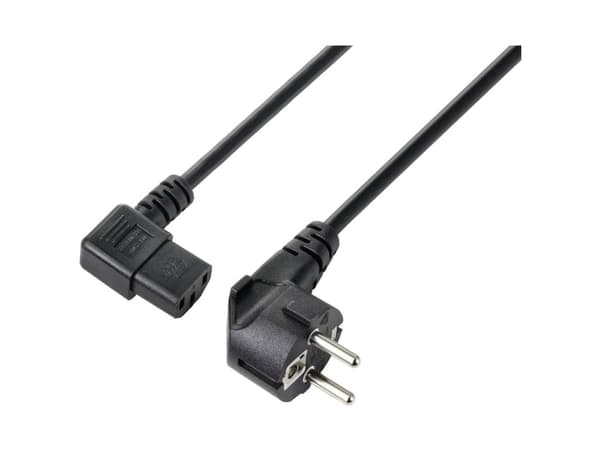Sygonix SY-5243882 Kolmaskiner Anslutningskabel Svart 3,00 m