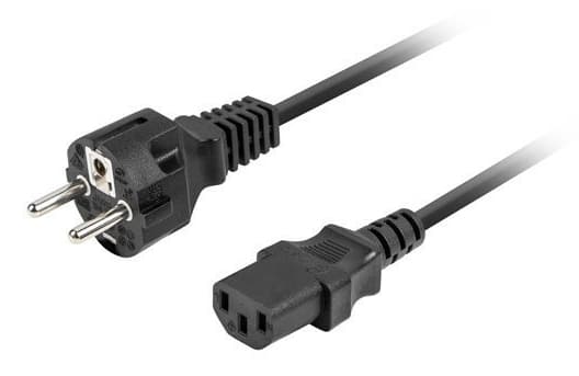 VIRTAJOHTO CEE 7/7->IEC 320 C13 1.8M VDE SUORA MUSTA LANBERG