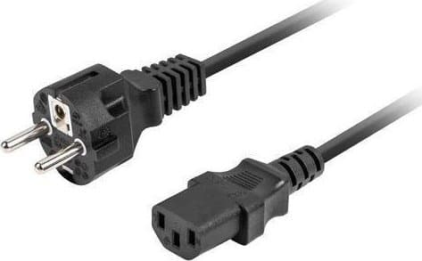 VIRTAJOHTO CEE 7/7->IEC 320 C13 1.8M VDE SUORA MUSTA LANBERG