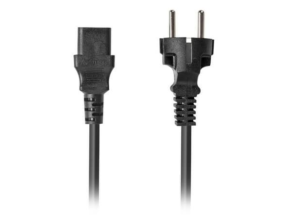 VIRTAJOHTO CEE 7/7-&gt;IEC 320 C13 1.8M VDE SUORA MUSTA LANBERG