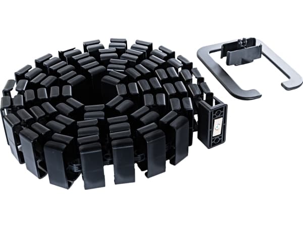 Elfen Ergodesk Snake kabel slange, 140 cm, svart