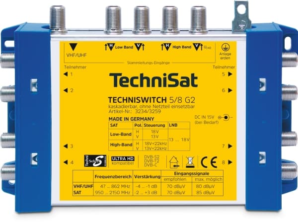 TechniSat TECHNISWITCH 5/8 G2 inkl. strømpakke