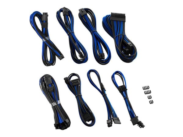 CableMod RT-Series Pro ModMesh Sleeved 12VHPWR StealthSense - Strømkabelsett - svart/blå