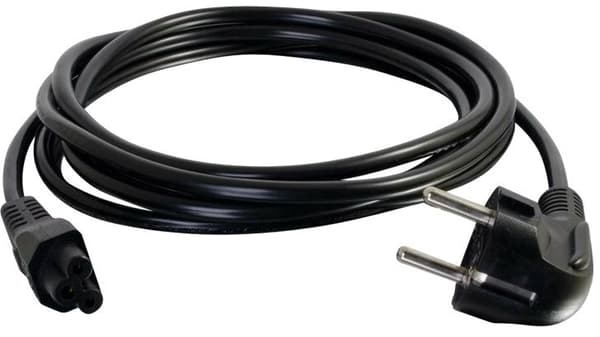 C2G Laptop Power Cord - Strömkabel - IEC 60320 C5 till power CEE 7/7 (hane) - AC 250 V - 1 m - formpressad - svart - Europa