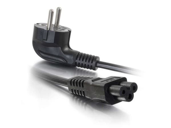 C2G Laptop Power Cord - Strömkabel - IEC 60320 C5 till power CEE 7/7 (hane) - AC 250 V - 1 m - formpressad - svart - Europa