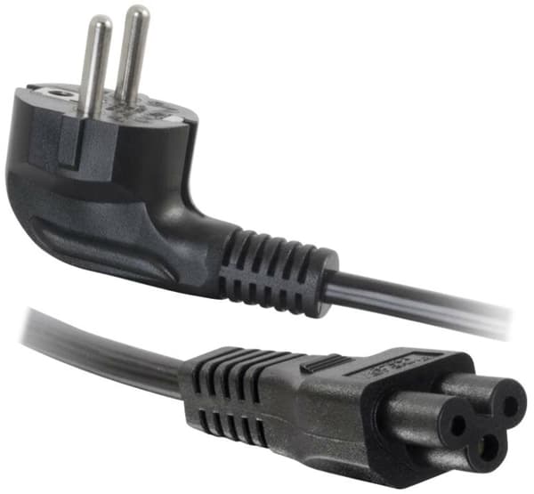 C2G Laptop Power Cord - Strömkabel - IEC 60320 C5 till power CEE 7/7 (hane) - AC 250 V - 1 m - formpressad - svart - Europa