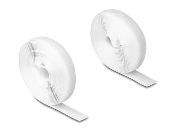 Delock - Krok- og sløyfefesteinnretning - heavy-duty - 5 m - hvit